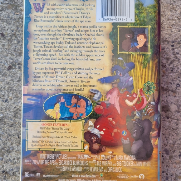 "Tarzan" VHS Tape - Picture 2 of 3